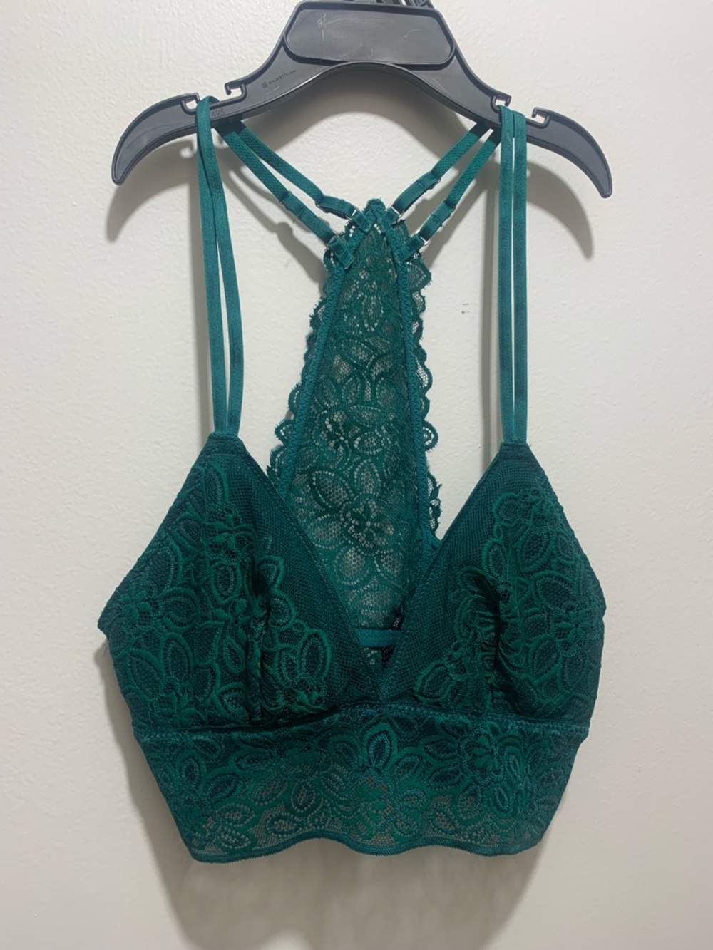 aerie hunter green Lace Racerback Bralette
